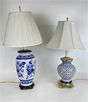 Blue & White Lamps