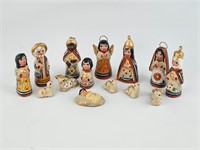 Miniature Clay Manger Figures Lot