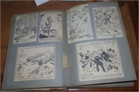 1930s scrap book of cartoons