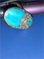 TURQUOISE INDIAN JEWELRY SIZE 6 RING SIZE 6 WITH
