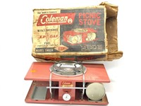 Pink Coleman Picnic Stove with Original Box Model