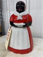 Black Americana Cookie Jar - some paint missing