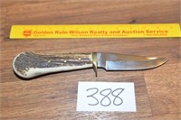 Authentic Elk Antler Handled Knife