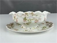 Pretty Haviland Limoges porcelain serving bowl