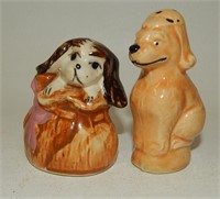 Vintage Dog & Puppy in Gift Sack