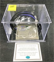 Miniature Ravens Ray Lewis Helmet Signed