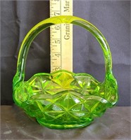 Mid-Century Indiana Glass Monticello Basket