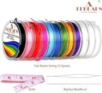 12 Rolls 0.8mm LPBeads  Elastic Stretchy String Co