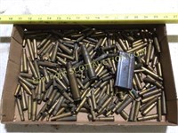 Approximately 200 rounds misc spent brass, from