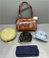 Women’s Alligator Purse & Hat Lot Collection