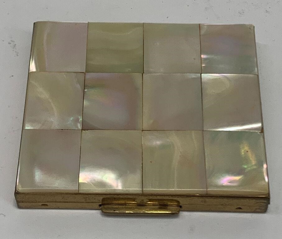 Mother Of Pearl And Brass Compact