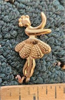 Vintage Ballerina Brooch Pin