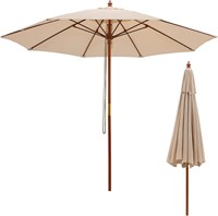 $120  Tangkula 9.5 FT Pulley Lift Patio Umbrella