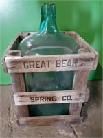 Great Bear Spring Co. Wood Crate w/5 Gallon