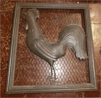 19' x 17" tin rooster wall hanging