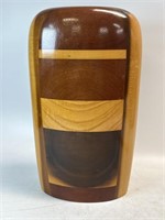 Mixed Wood Vase Artist Signed Paul LaMontagne  XL