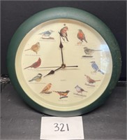 National Audubon Society Quartz Singing Bird clock