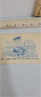 1915 artist signed possibe German Humor Post card