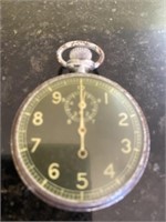 OLD POCKET WATCH WITH  BLACK FACE