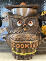 Owl Cookie Jar w/Lid-Treasure Craft-Some Chips