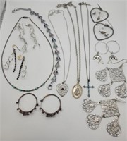 Silver-tone Earrings, Necklaces