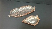 Two 1950s Marigold Carnival Glass Candy