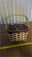 LONGABERGER RED WHITE AND BLUE BASKET