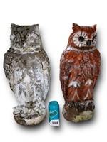 Heavy Cement OWLS Yard Decor