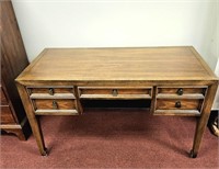 Solid Wood 5 Drawer Desk