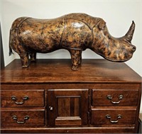 Abercrombie & Fitch Leather Rhino Footstool