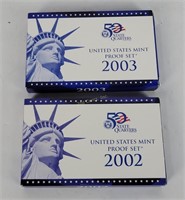 2002-03 U S Mint Proof Coin Sets