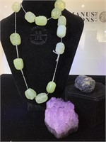 Assortment of Jade beads, Iron pyrite & Amethyst