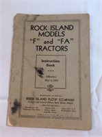 Rock island models F and FAA tractors 1933