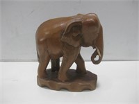 12" Carved Wood Elephant Statue See Info