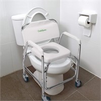 OasisSpace Rolling Shower Chair 400 lb  Rolling Co