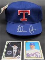 Autographed Nolan Ryan Texas Rangers Team Cap +