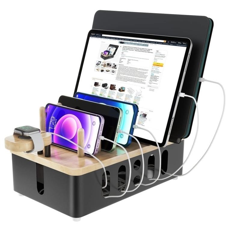 Metal Charging Station for Multiple Devices,New Up