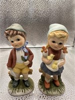 Boy and Girl Ceramic Figurine