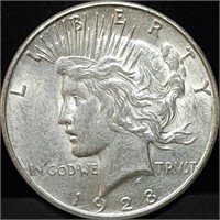 1928-S Peace Silver Dollar UNC Better Date