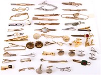 ASSORTED MEN`S JEWELRY - CUFFLINKS & TIE CLIPS