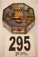 STAINED GLASS OWL BOX 2 X 5