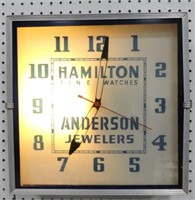Advertisng clock 'Hamilton Fine Watches,