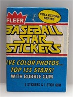 1981 Fleer Baseball Star Stickers Unopened Pack