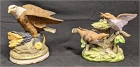 2 Porcelain Bird Theme Figurines