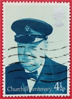 Sr.W. Churchill 1974 Stamp 4 1/2 Pence