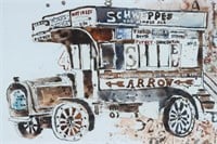 Watercolor of London Motor Bus