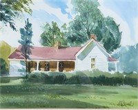 James R. Hamil Watercolor Jesse James Birthplace