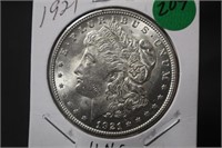 1921 Uncirculated Morgan Silver Dollar