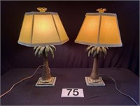 [B1] Pair of Palm Tree Lamps