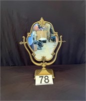 [B1] Vintage Brass Vanity Mirror